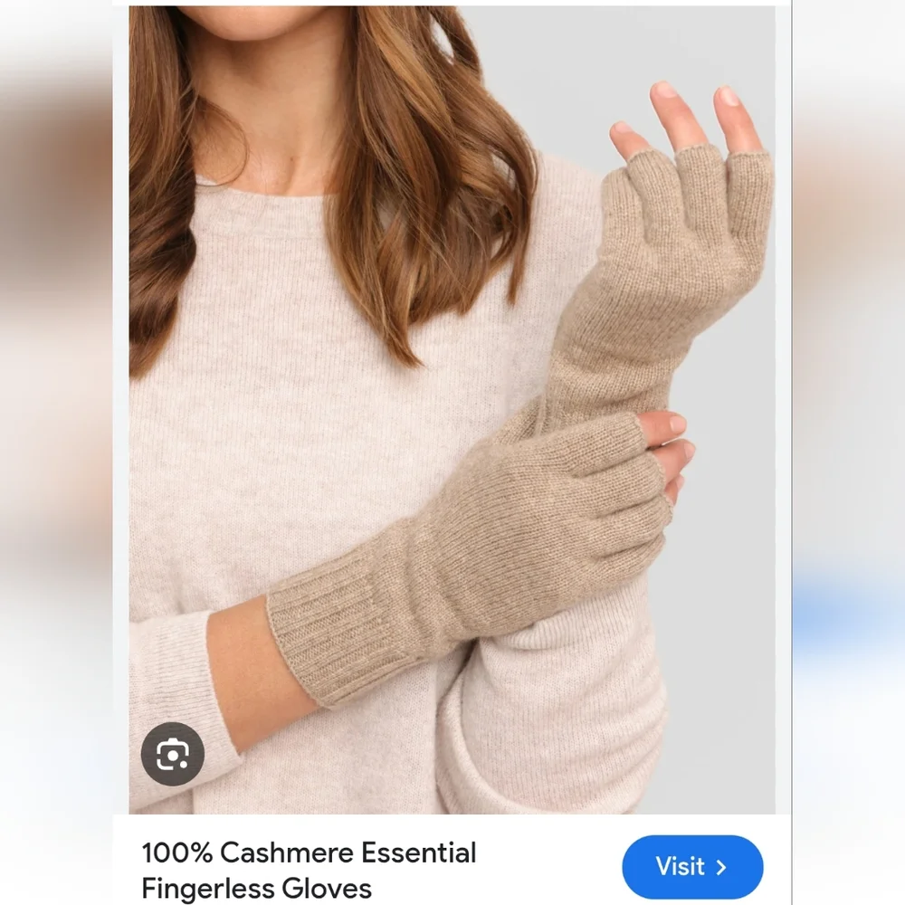 Nordstrom Beige Fingerless Gloves New With Tags